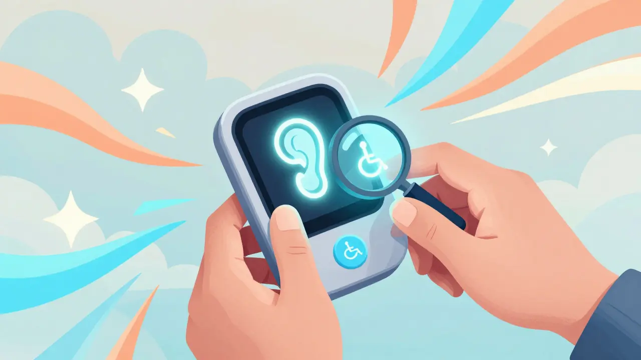 Adaptivní technologie pro terapii: hlasové ovládání a symboly přístupnosti v pastelových barvách