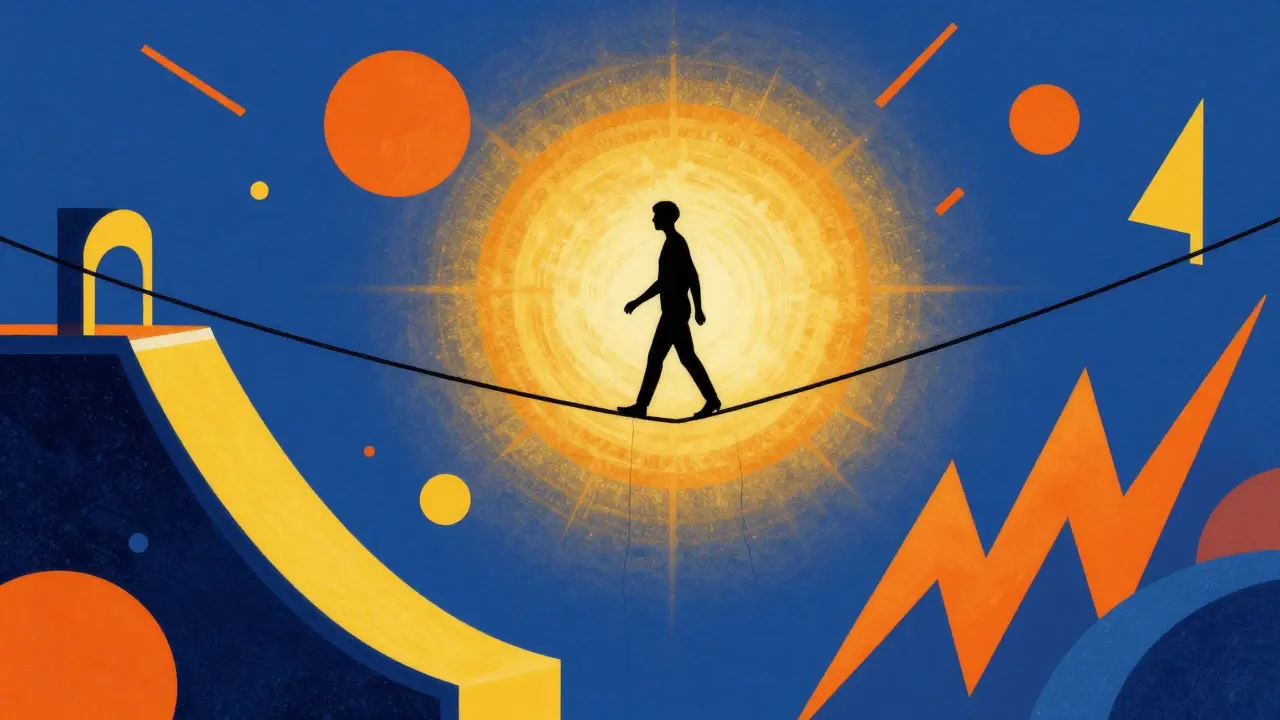 Váha mezi výzvou a schopnostmi jako chůze po laně