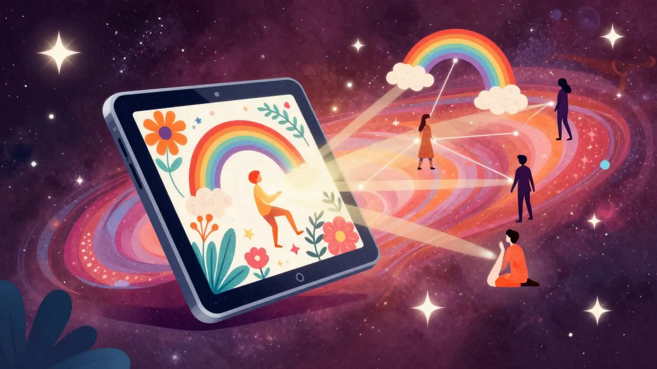 Tablet a technologie pro komunikaci v uměleckém stylu